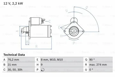 0 986 012 620 BOSCH Стартер