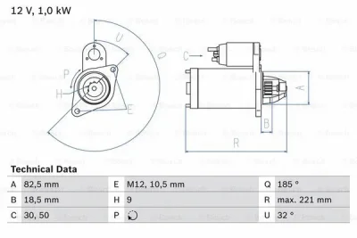 0 986 016 880 BOSCH Стартер