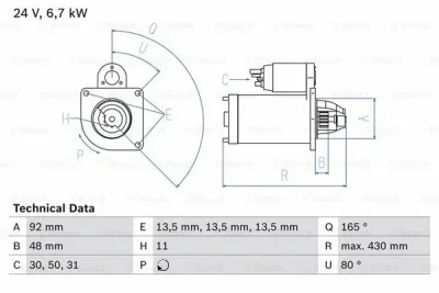 0 986 020 340 BOSCH Стартер