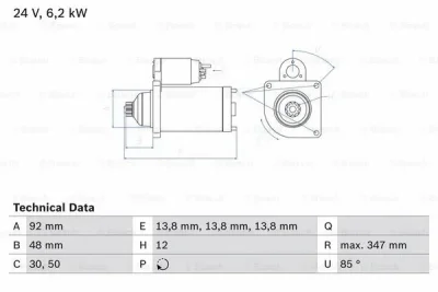 0 986 022 980 BOSCH Стартер