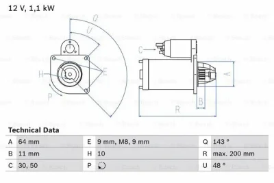 0 986 024 020 BOSCH Стартер