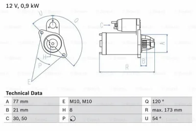 Стартер BOSCH 0 986 025 720