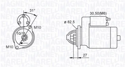 063721044010 MAGNETI MARELLI Стартер