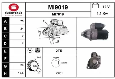 MI9019 SNRA Стартер