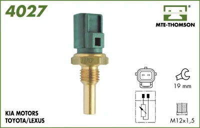 Датчик, температура охлаждающей жидкости MTE-THOMSON 4027