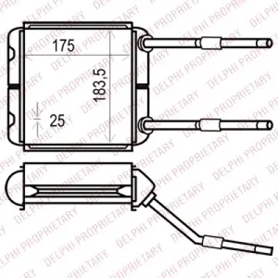 TSP0525535 DELPHI Радиатор отопителя салона