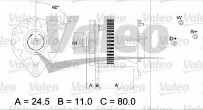 437380 VALEO Генератор