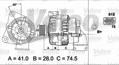 Генератор VALEO 437500