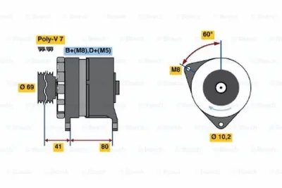 0 120 468 024 BOSCH Генератор