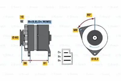 0 120 488 182 BOSCH Генератор