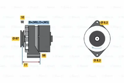 0 120 488 191 BOSCH Генератор