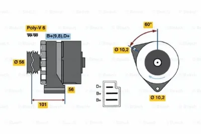 0 120 489 324 BOSCH Генератор