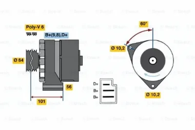 0 120 489 333 BOSCH Генератор