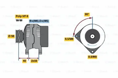 0 123 510 109 BOSCH Генератор