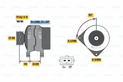 0 123 515 028 BOSCH Генератор