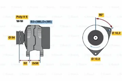 0 124 225 001 BOSCH Генератор