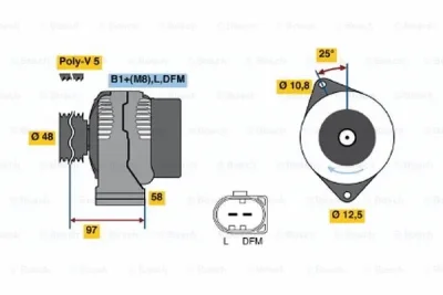 0 124 225 011 BOSCH Генератор