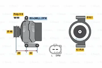 0 124 325 158 BOSCH Генератор