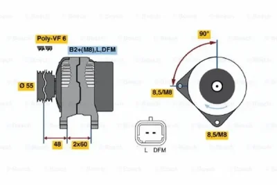 0 124 525 082 BOSCH Генератор