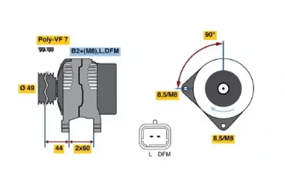 0 124 525 137 BOSCH Генератор