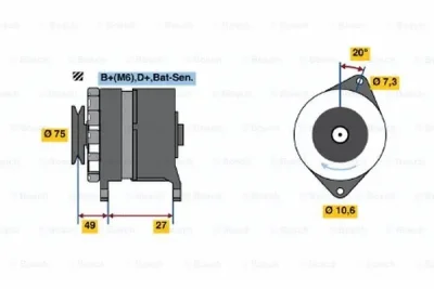 0 986 031 641 BOSCH Генератор