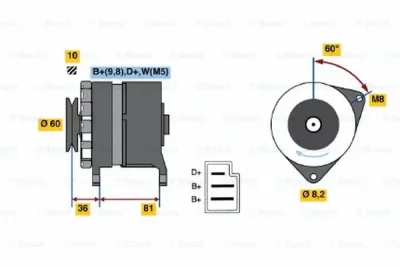 0 986 033 830 BOSCH Генератор