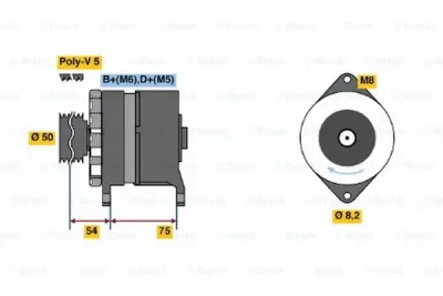 0 986 036 530 BOSCH Генератор