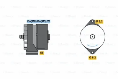 0 986 037 450 BOSCH Генератор