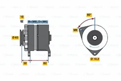 0 986 038 300 BOSCH Генератор