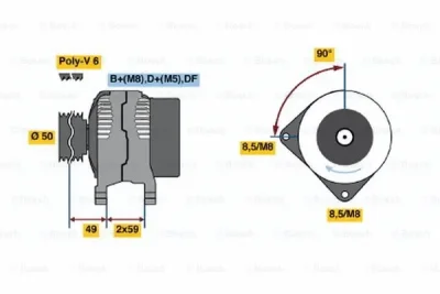 0 986 039 520 BOSCH Генератор