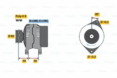 0 986 040 980 BOSCH Генератор