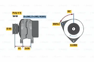 0 986 044 631 BOSCH Генератор