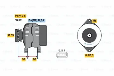 0 986 045 731 BOSCH Генератор