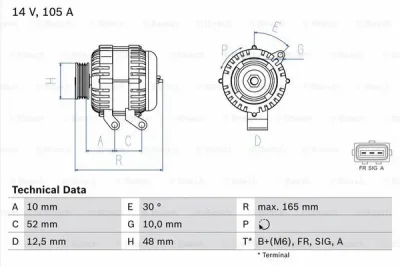 0 986 080 440 BOSCH Генератор