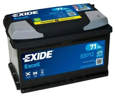 Стартерная аккумуляторная батарея EXIDE EB712