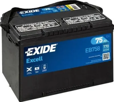 Стартерная аккумуляторная батарея EXIDE EB758