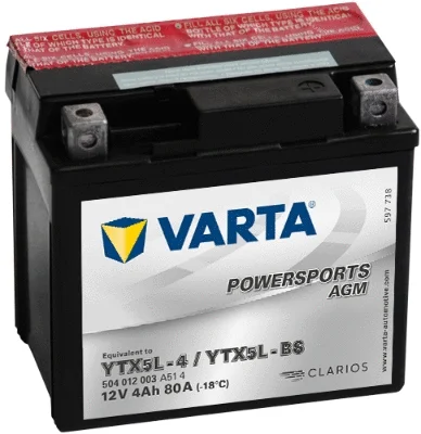 Стартерная аккумуляторная батарея VARTA 504012003A514