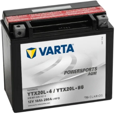 Стартерная аккумуляторная батарея VARTA 518901026A514