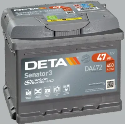 Стартерная аккумуляторная батарея DETA DA472