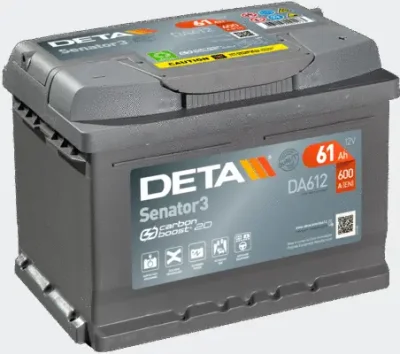 Стартерная аккумуляторная батарея DETA DA612