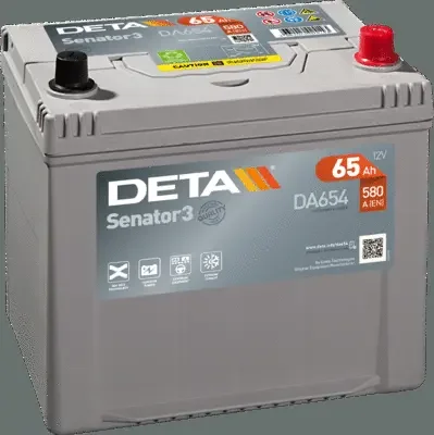 Стартерная аккумуляторная батарея DETA DA654