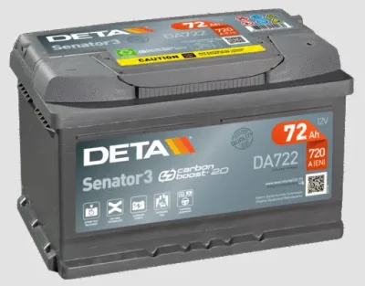 Стартерная аккумуляторная батарея DETA DA722