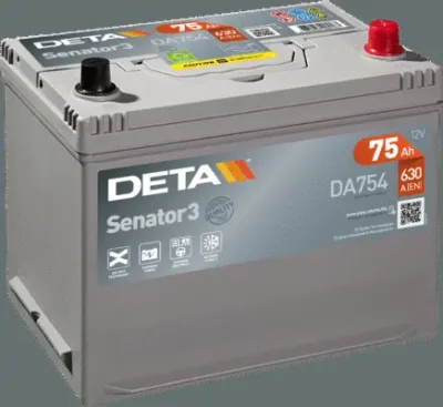 Стартерная аккумуляторная батарея DETA DA754