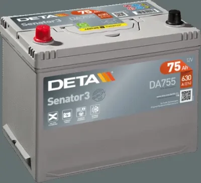 Стартерная аккумуляторная батарея DETA DA755