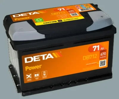 Стартерная аккумуляторная батарея DETA DB712