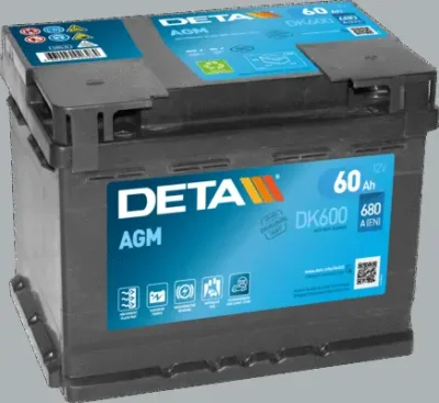 Стартерная аккумуляторная батарея DETA DK600