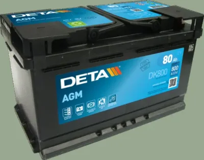 Стартерная аккумуляторная батарея DETA DK800