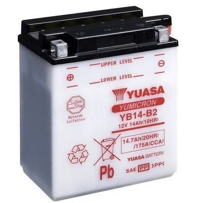 Стартерная аккумуляторная батарея YUASA YB14-B2