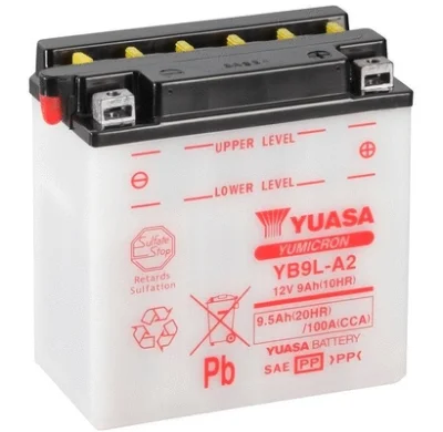 YB9L-A2 YUASA Стартерная аккумуляторная батарея