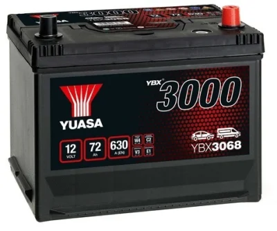 Стартерная аккумуляторная батарея YUASA YBX3068